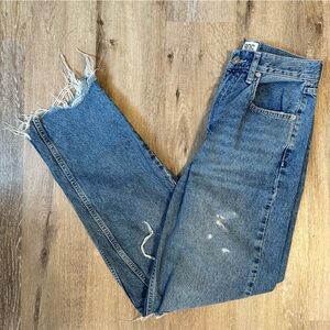 BDG Women's Blue Distressed Ankle Jeans